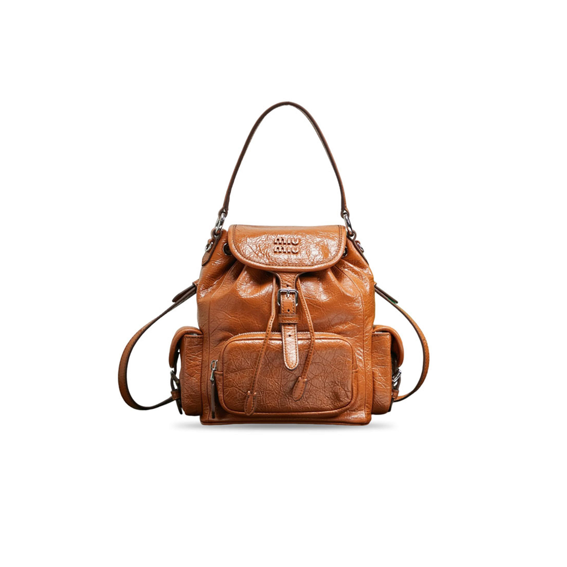 MIU MIU FLAP POCKET BACKPACK 5BZ043 (22*18*11.5cm)